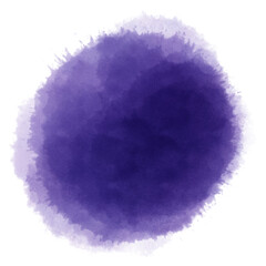 layered watercolor painting in purple color, for design element, brush or effect