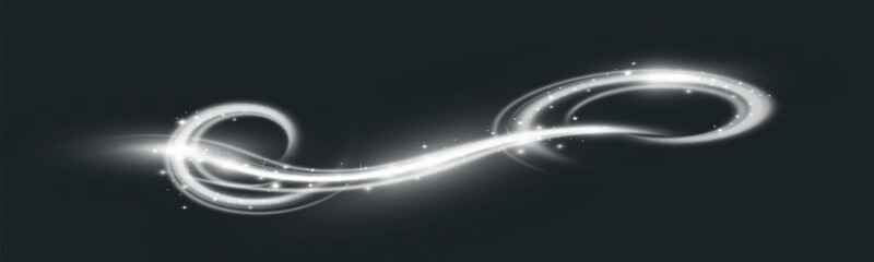 Shining magical wavy light lines. Magical elements templates for illustration.	