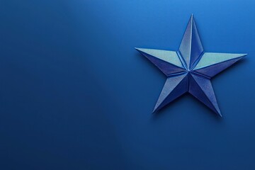 Obraz premium Sophisticated star in a single-tone palette, with subtle gradients