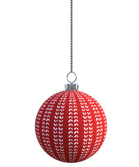 palla di natale per albero di natale su fondo trasparente isolato 