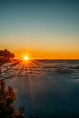 sunrise panoramic view from Celaque