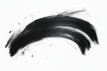 Simple large brushstroke Chinese ink illustration on a white background