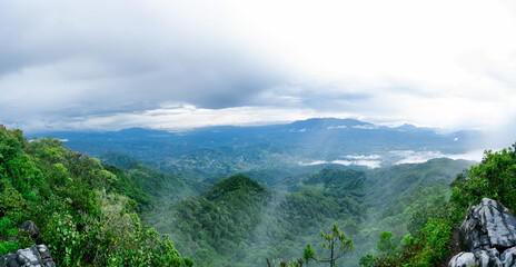 view from the mountain top in honduras