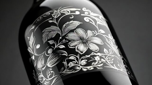 Branding Wine Bottle Label Closeup Mockup Video