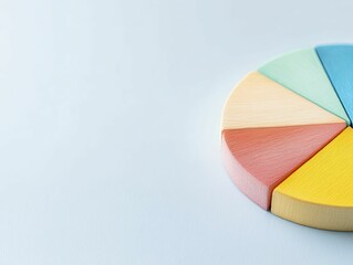 Fototapeta premium Colorful pie chart representing break-even points in startup financial planning