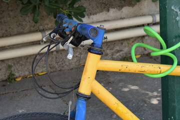 Dettaglio di Bicicletta Bloccata con Antifurto