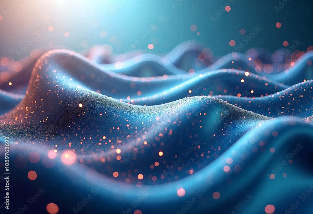 Poster an engaging satin background transitioning from deep to light colors highlighted with stylish tech d