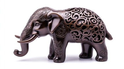 Fototapeta premium Ornate Bronze Elephant Figurine