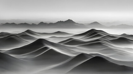 Embrace of Dawn: Poetic Views of Misty Hills Under the Soft Light of Early Morning