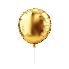 A classic round gold balloon with a reflective surface, ideal for various celebrations and events, bringing an elegant touch.