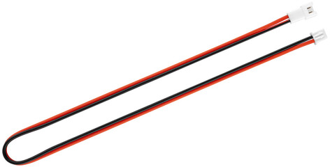 Two-pin insulated wire with connectors on the ends