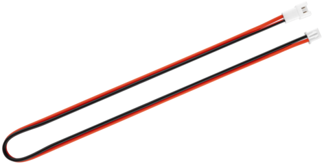 Two-pin insulated wire with connectors on the ends