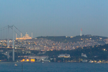 Bosphorus Bridge night photos on the Bosphorus