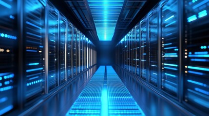 A 3D image showing online security and data protection.