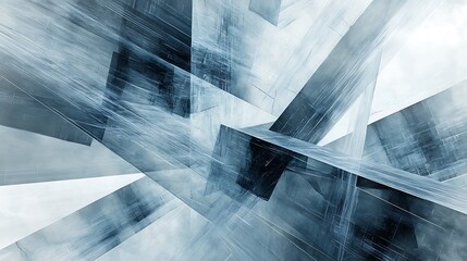 Obraz premium High-tech abstract geometric background in shades of grey and blue