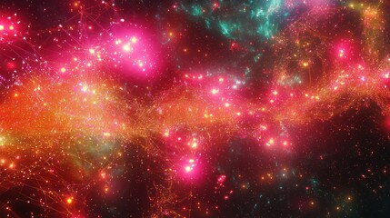 Fototapeta premium Cosmic Nebula with Stars and Galaxy in Deep Space