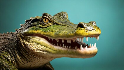 Fototapeta premium head of a crocodile with teeth showing