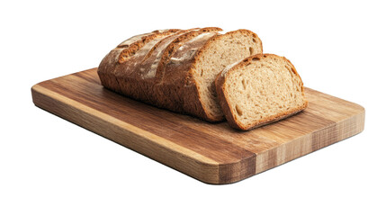 Wood cutting board for homemade bread cooking isolated on white background. Empty wooden tray at white 