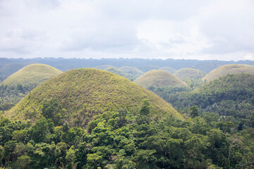 Chocolate Hills, located in Bohol, Philippines

