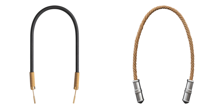 Jump rope mockup isolated on transparent background, Set of