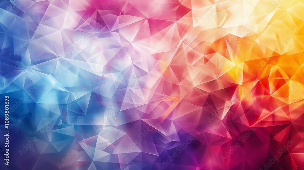 Poster a colorful abstract background with a lot of triangles