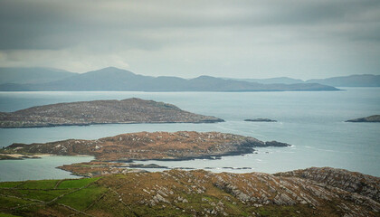 view with sea, mountains and islands 