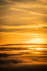 sunrise over the clouds