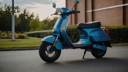 Close-up of the electric scooter&rsquo;s high-quality construction and premium materials, ensuring durability and long-lasting use