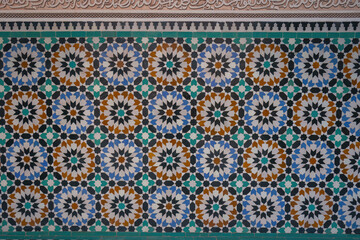 Mosa&iuml;ques de l'&eacute;cole coranique Ben Youssef Madrasa
