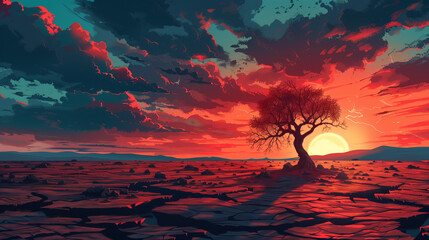 Concept of climate changing.
