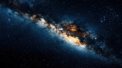 Obraz premium A close-up of a gigantic star surrounded by numerous stars in the sky