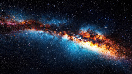 Fototapeta premium A close-up of a massive star in the sky with numerous stars surrounding it