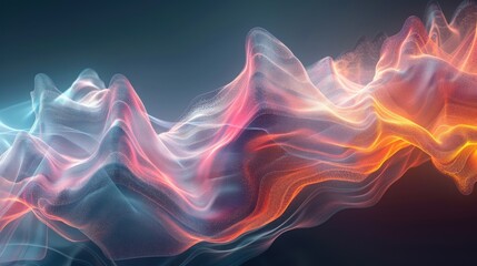 Fototapeta premium Abstract colorful wavy pattern, glowing light effect.