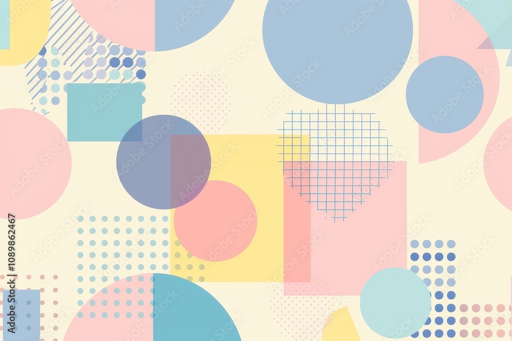 Leinwandbilder Colorful geometric shapes and patterns create a vibrant abstract background suitable for design projects and creative applications