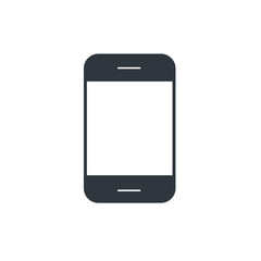 Touchscreen phone icon vector on white background.