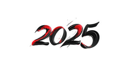 Obraz premium Modern Dynamic 2025 Design with Bold Red and Black Gradients 