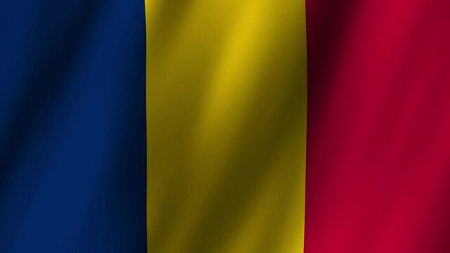 Animated Flag Chad 4k video