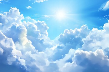 Gradient sky blue background with soft light effects