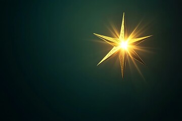 Fototapeta premium Silhouette of a Christmas star shining on a dark gradient