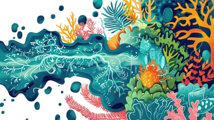 Fototapeta premium positive impact of kelp on the digestive tract, emphasizing gut health