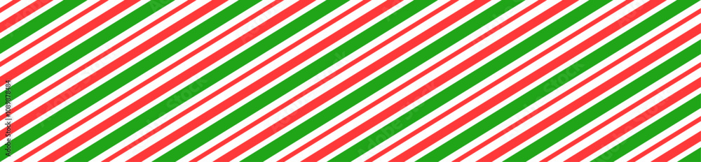 Poster seamless candy stripe pattern with diagonal red and green lines. cane pattern with peppermint textur