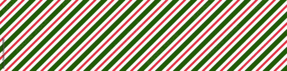 Poster seamless candy stripe pattern with diagonal red and green lines. cane pattern with peppermint textur