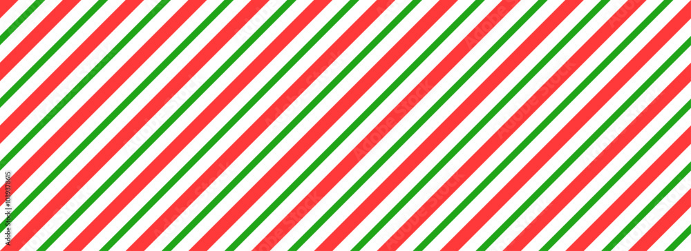 Poster seamless candy stripe pattern with diagonal red and green lines. cane pattern with peppermint textur