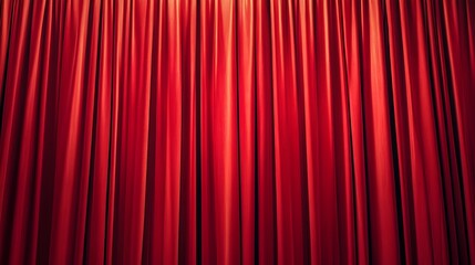 nobel closed red theater curtain on stage