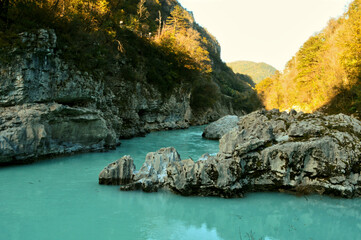 rocky coast of the sea