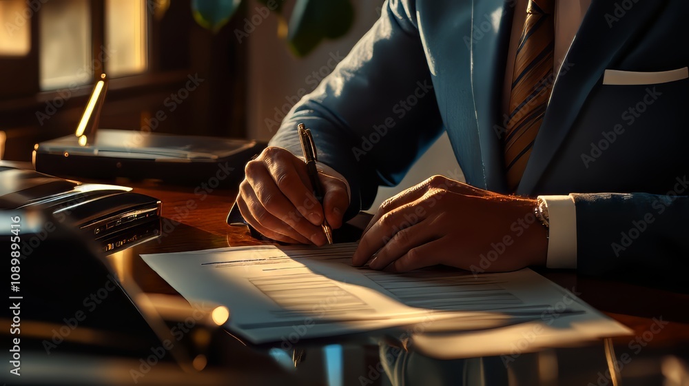 Aufkleber close-up of a consultant presenting a risk mitigation plan to a client, with key points highlighted 