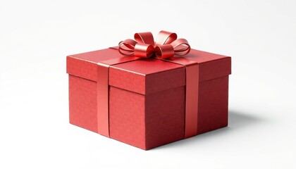 Obraz premium a red gift box with a red bow on it