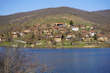 Lake and Village in Pazaryeri, Bilecik, Turkiye