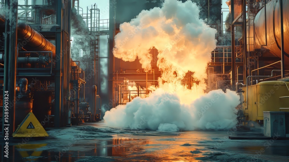 Poster create ultra-realistic 3d renders highlighting the importance of risk assessment and mitigation stra