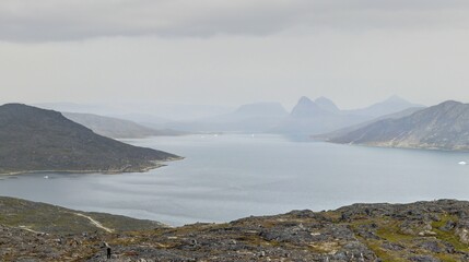 fjord et nature sauvage au Groenland près de qaqortoq